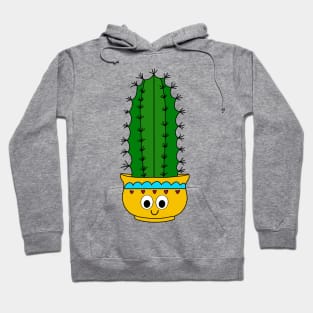 Cute Cactus Design #206: Spiky Cactus In Pretty Pot Hoodie